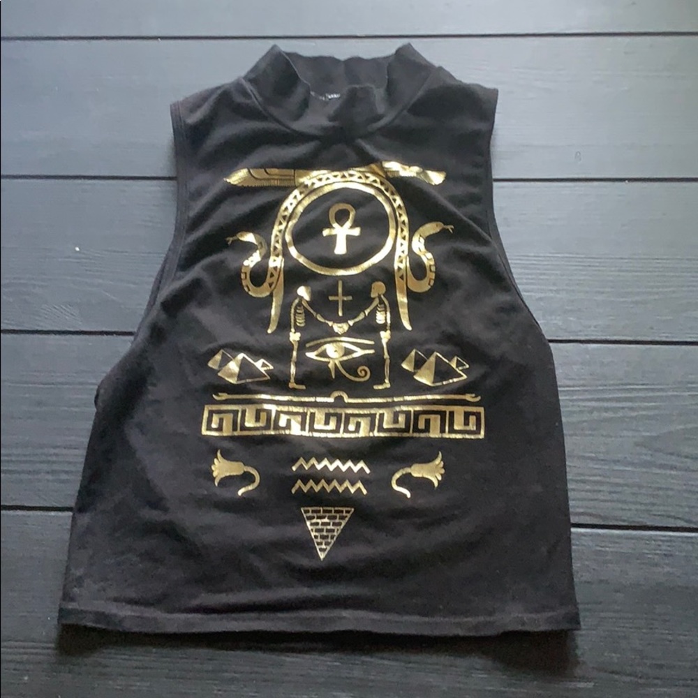 Cropped High Neck Tank